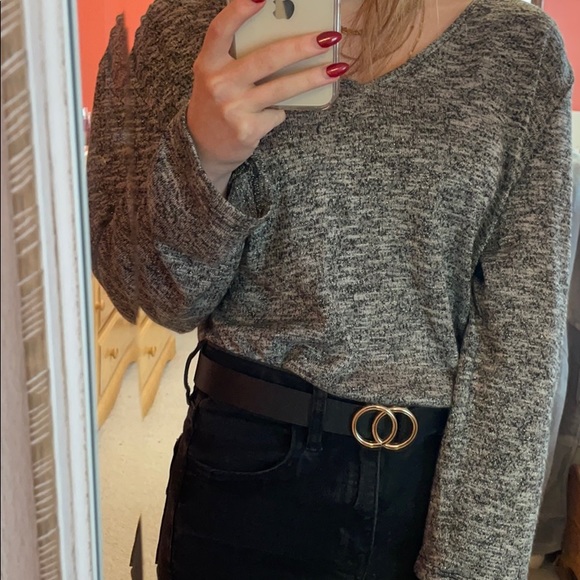 Liz Claiborne Long-sleeve grey top - Picture 10 of 11